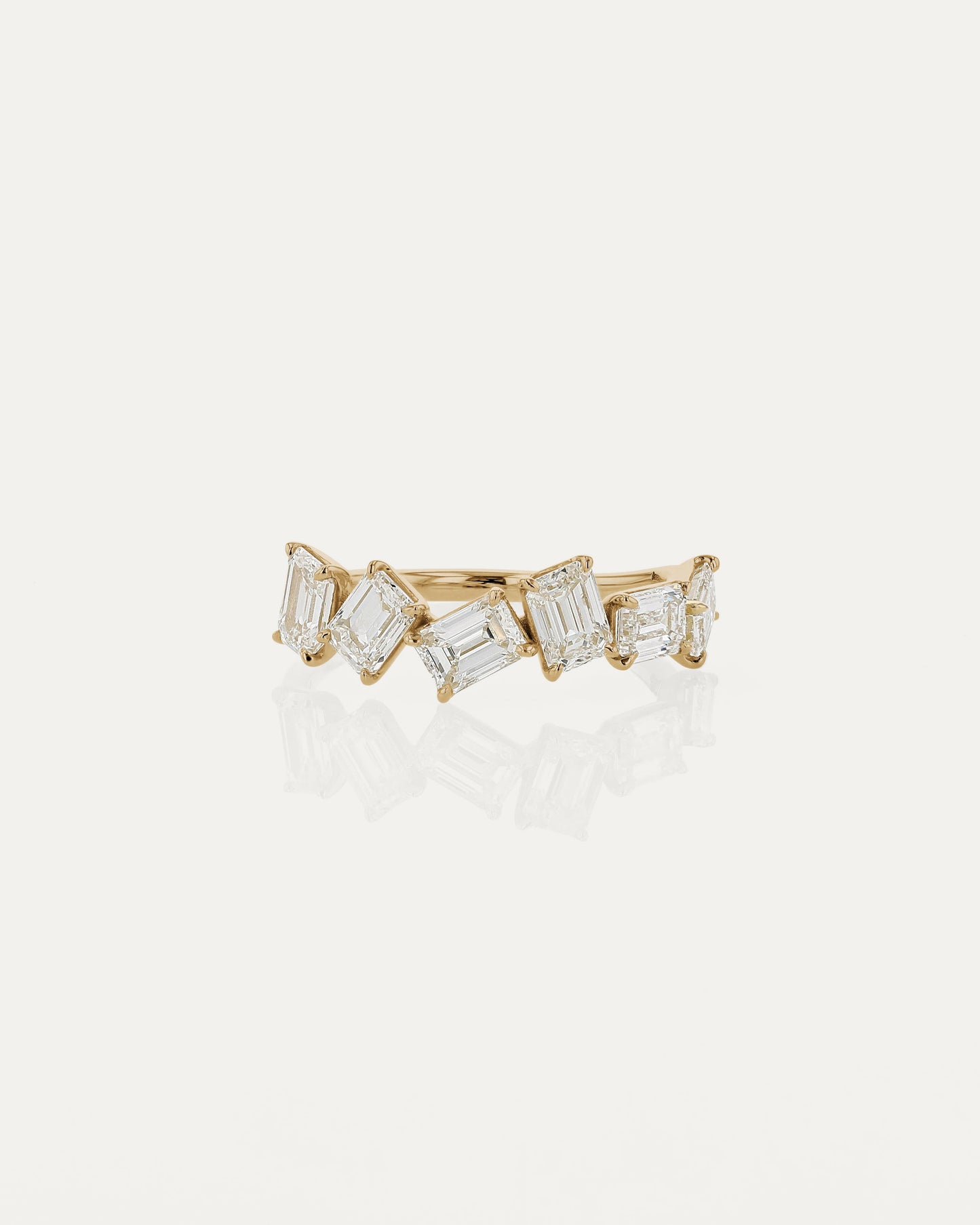 Curved- 0.25 CT Marquise Lab Grown Diamond Wedding Band