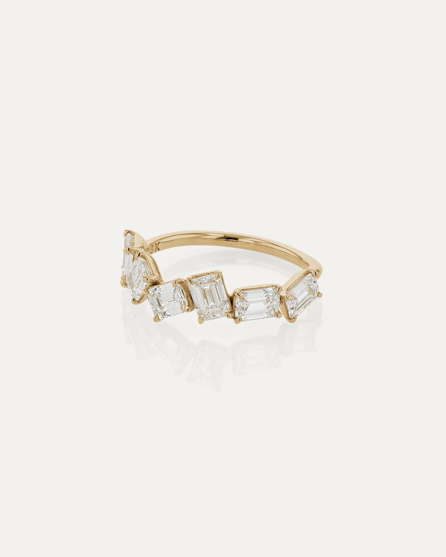 Curved- 0.25 CT Marquise Lab Grown Diamond Wedding Band