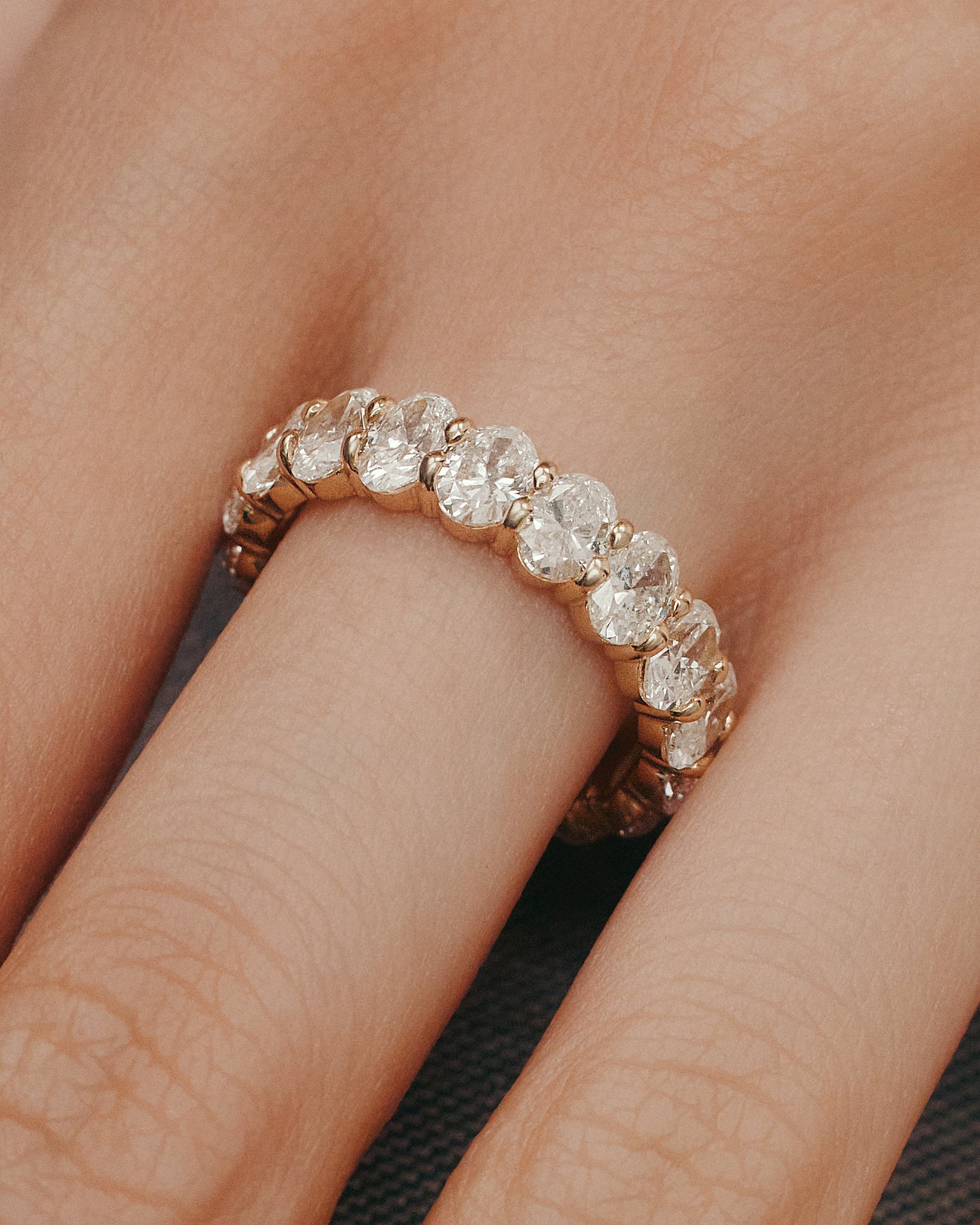 Curved- 0.25 CT Marquise Lab Grown Diamond Wedding Band