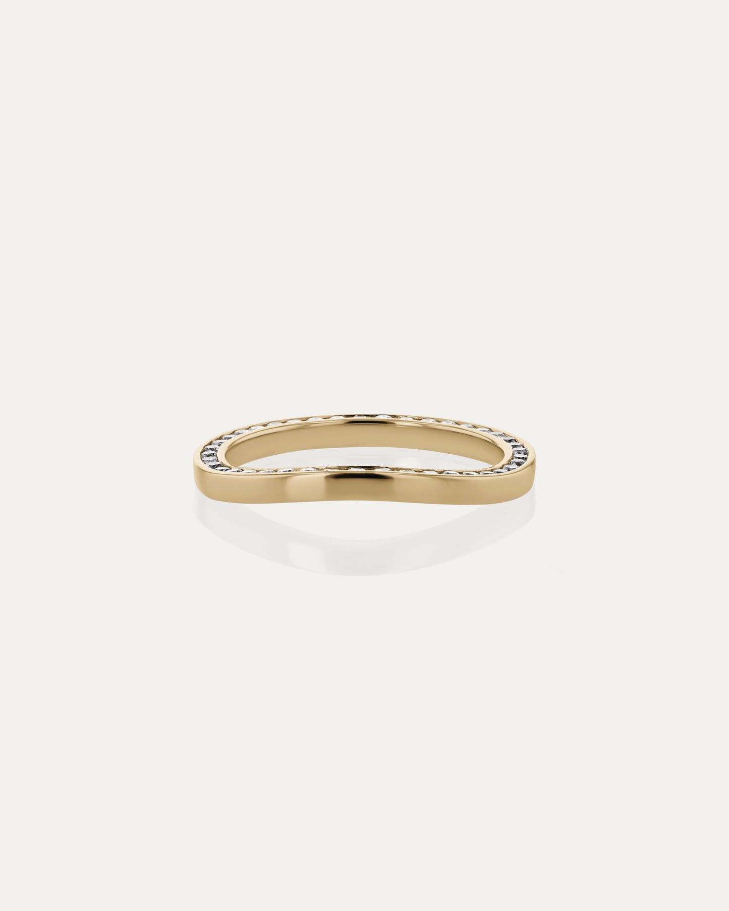 Curved- 0.25 CT Marquise Lab Grown Diamond Wedding Band