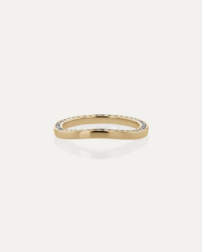 Curved- 0.25 CT Marquise Lab Grown Diamond Wedding Band