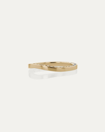 Curved- 0.25 CT Marquise Lab Grown Diamond Wedding Band