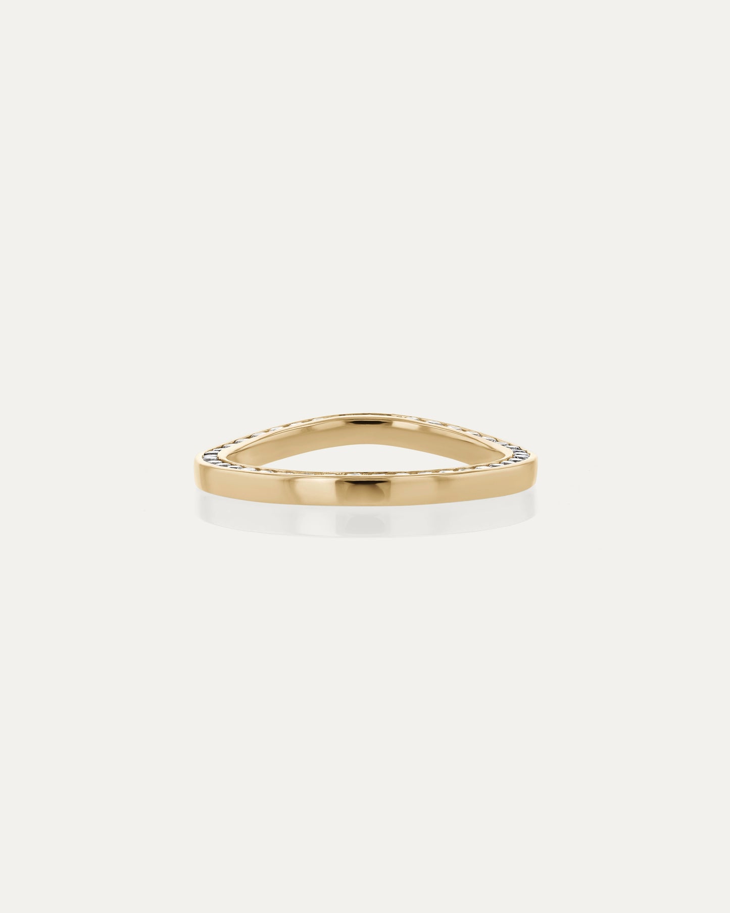 Curved- 0.25 CT Marquise Lab Grown Diamond Wedding Band