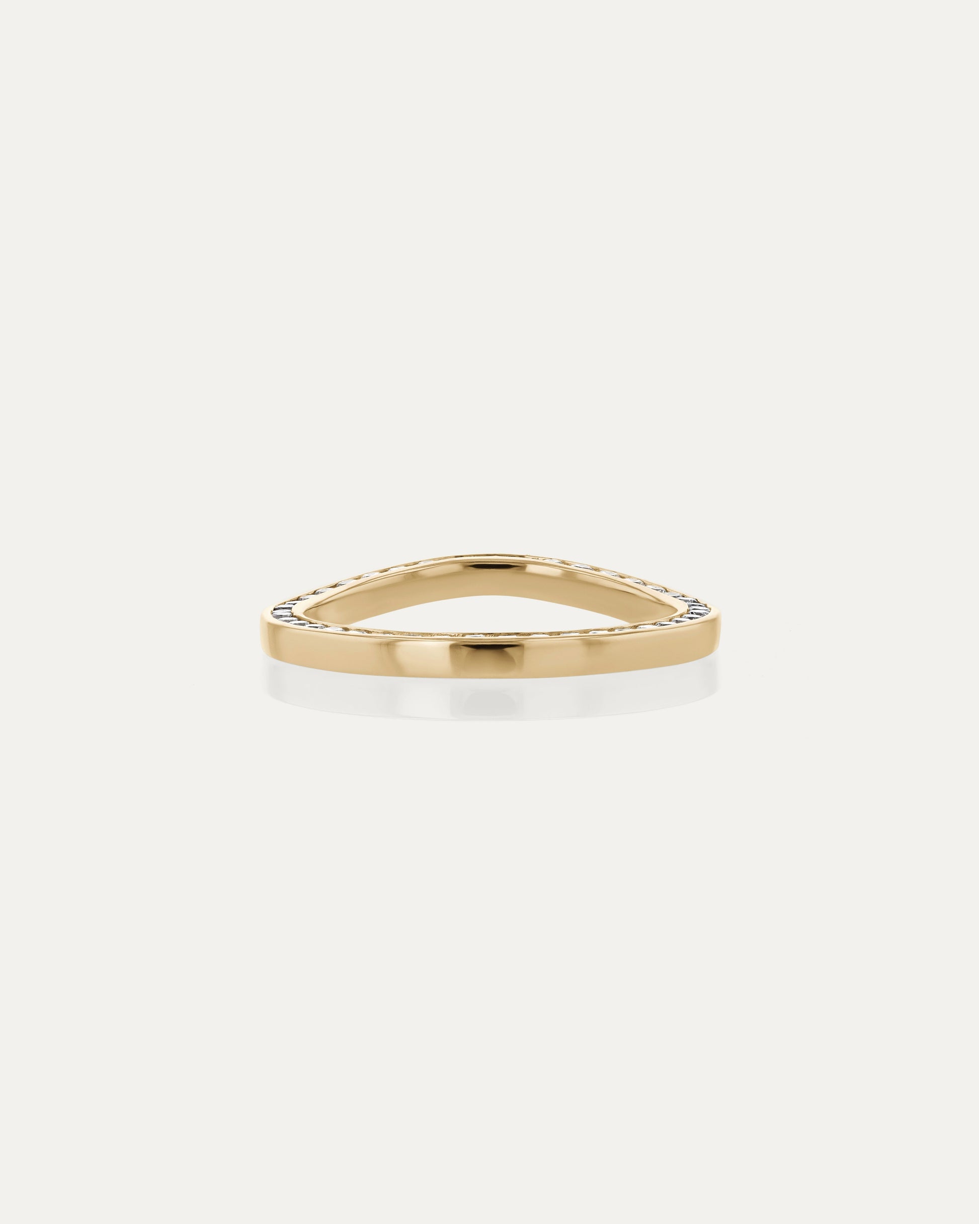 Curved- 0.25 CT Marquise Lab Grown Diamond Wedding Band
