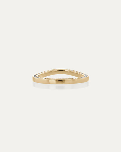 Curved- 0.25 CT Marquise Lab Grown Diamond Wedding Band