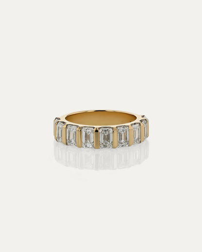 Curved- 0.25 CT Marquise Lab Grown Diamond Wedding Band
