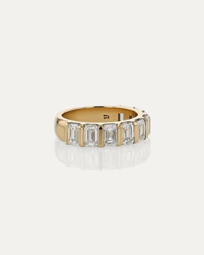 Curved- 0.25 CT Marquise Lab Grown Diamond Wedding Band