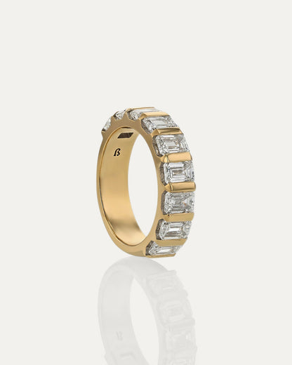 Curved- 0.25 CT Marquise Lab Grown Diamond Wedding Band
