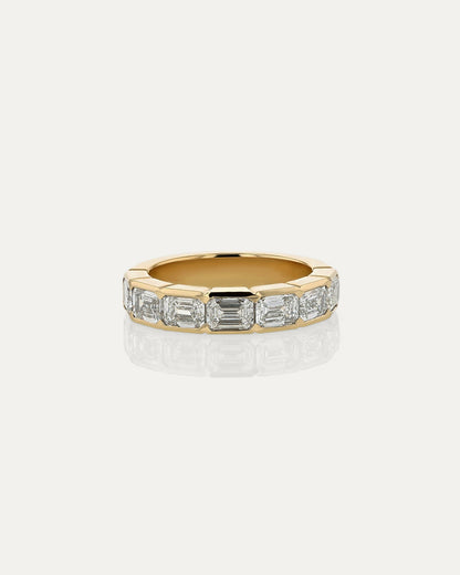 Curved- 0.25 CT Marquise Lab Grown Diamond Wedding Band