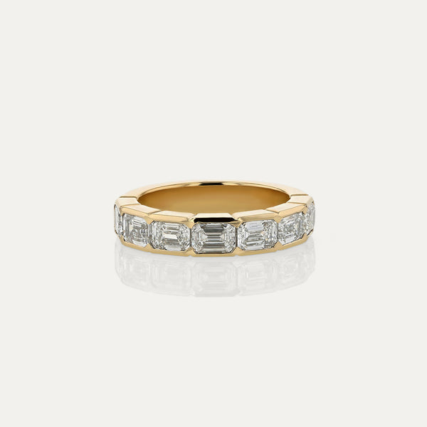 Curved- 0.25 CT Marquise Lab Grown Diamond Wedding Band