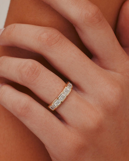 Curved- 0.25 CT Marquise Lab Grown Diamond Wedding Band