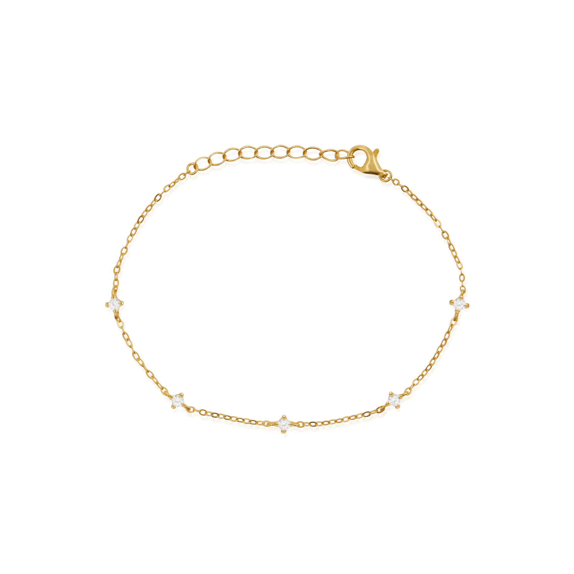 Delicate 0.25 TCW Lab-Grown Round Diamond Chain Bracelet