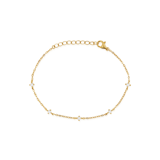 Delicate 0.25 TCW Lab-Grown Round Diamond Chain Bracelet