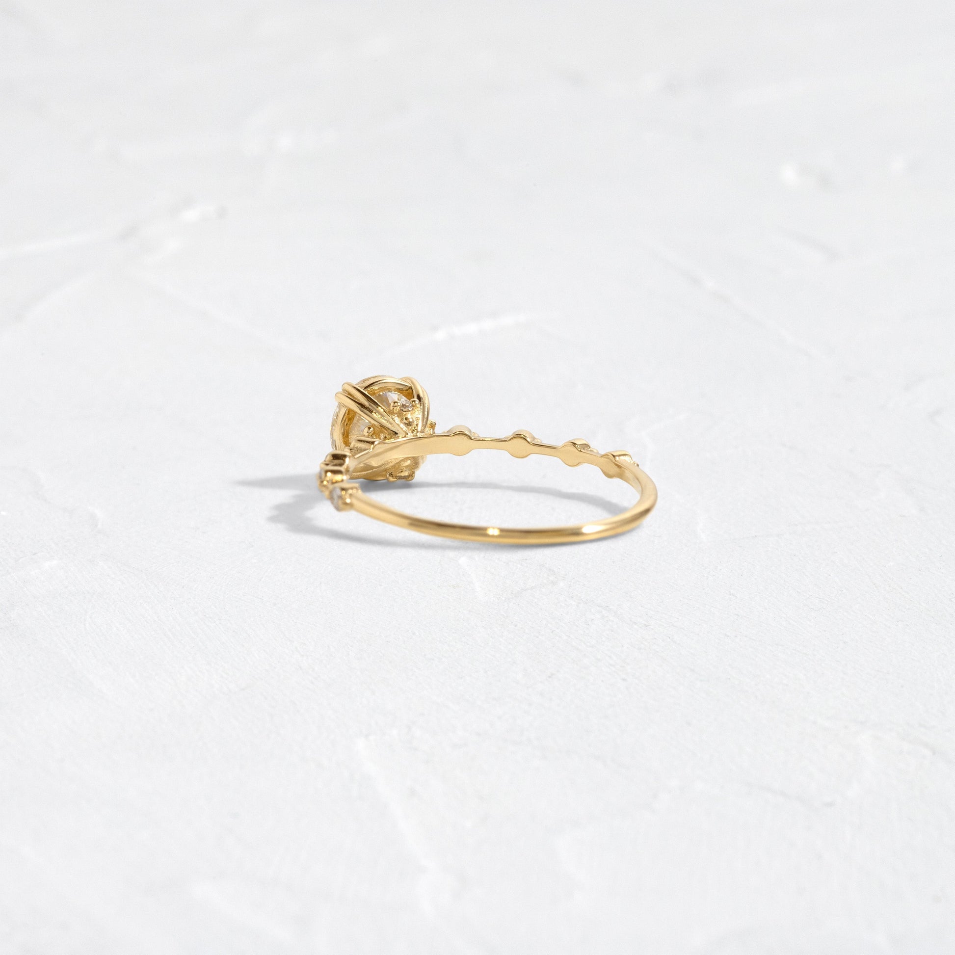 Pave-Round Lab Grown Diamond Engagement Ring