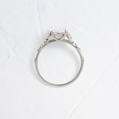 Cluster-Oval Lab Grown Diamond Engagement Ring