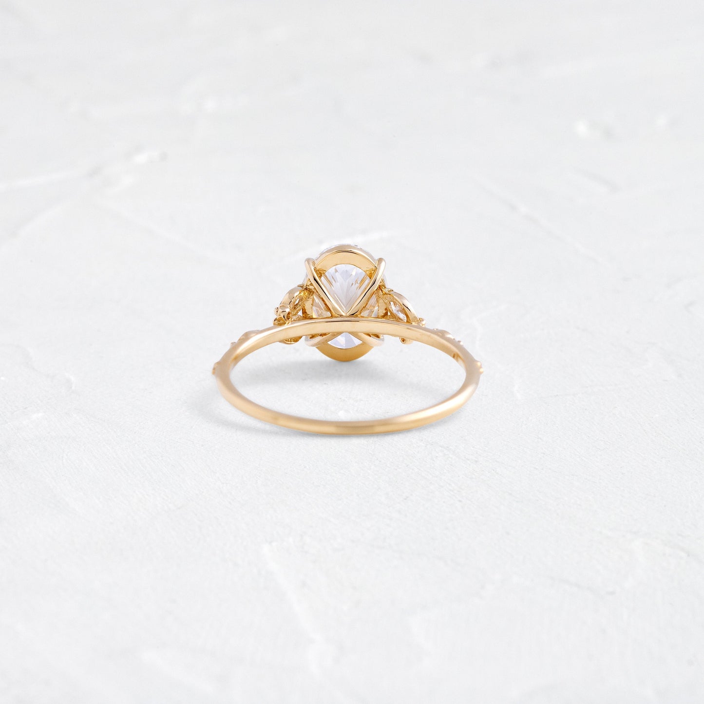 Cluster-Oval Lab Grown Diamond Engagement Ring