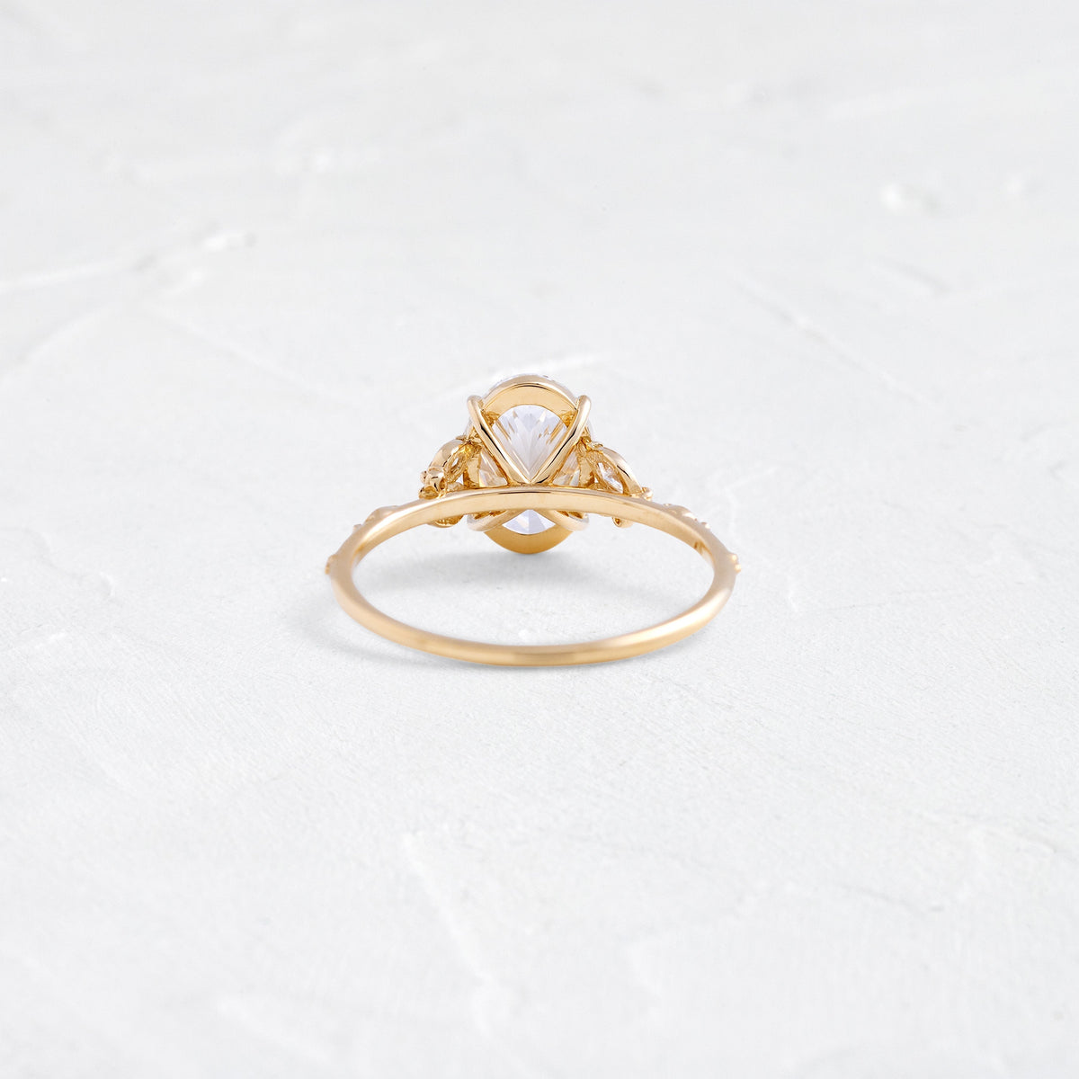 Cluster-Oval Lab Grown Diamond Engagement Ring