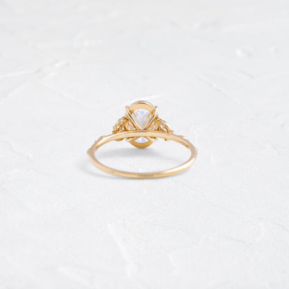 Cluster-Oval Lab Grown Diamond Engagement Ring