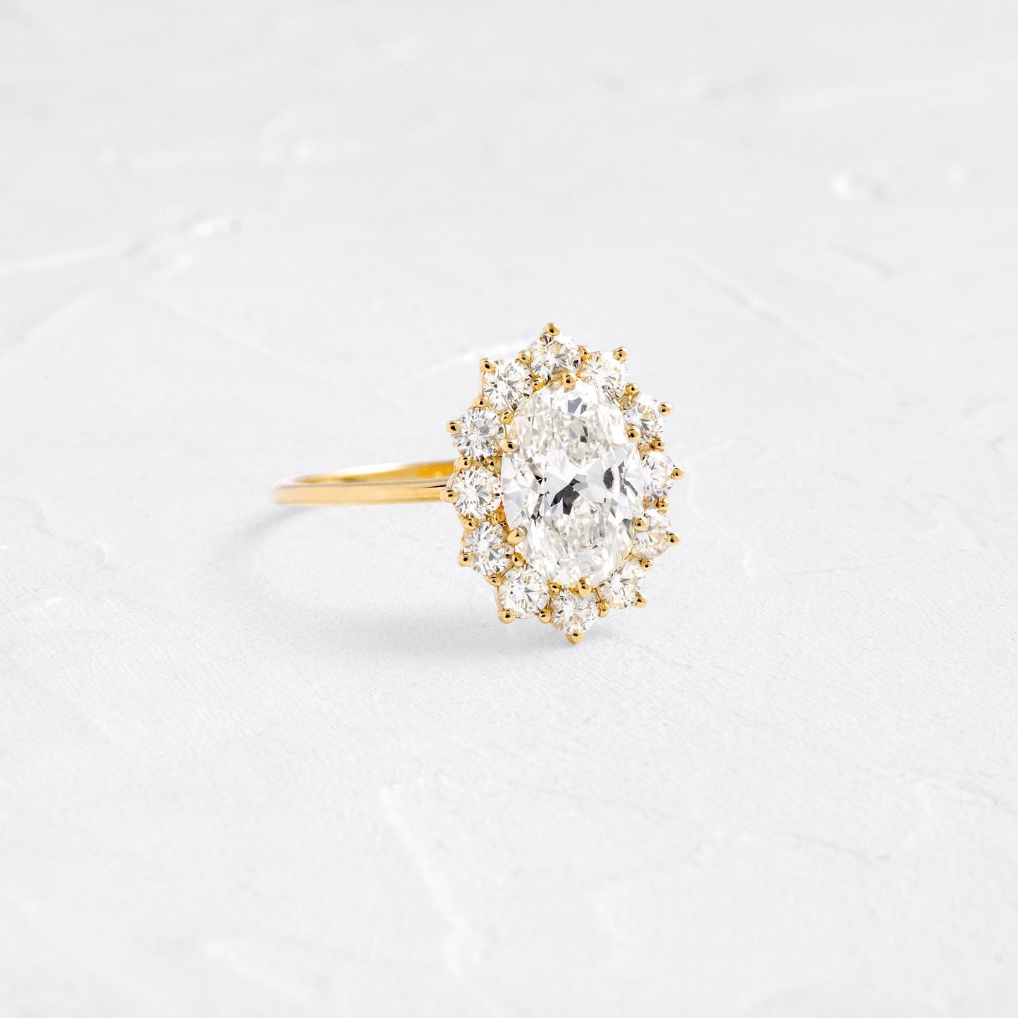 Halo-Oval Lab Grown Diamond Engagement Ring
