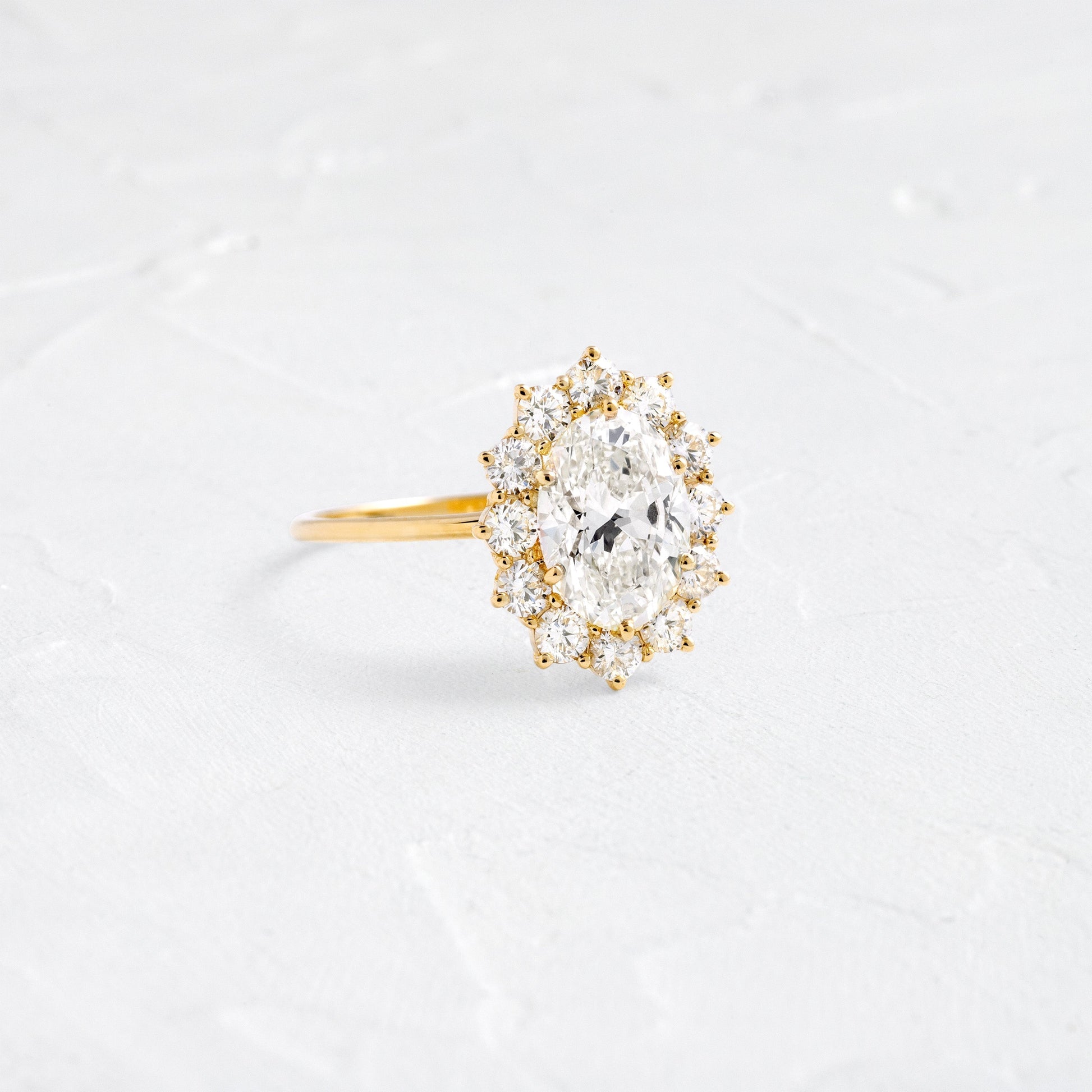 Halo-Oval Lab Grown Diamond Engagement Ring