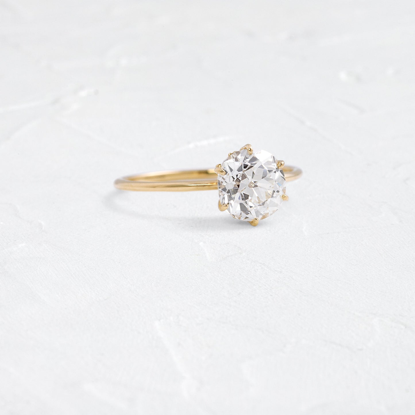 Solitaire with Hidden Stones-Round Lab Grown Diamond Engagement Ring