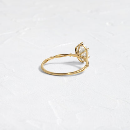 Criss Cross Dainty Pave-Oval Lab Grown Diamond Engagement Ring