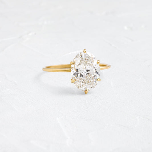 Solitaire-Oval Lab Grown Diamond Engagement Ring