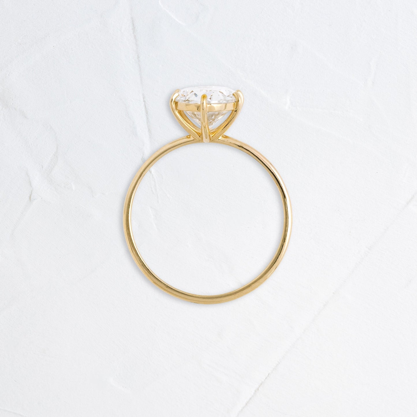 Solitaire Six Prong-Oval Lab Grown Diamond Engagement Ring