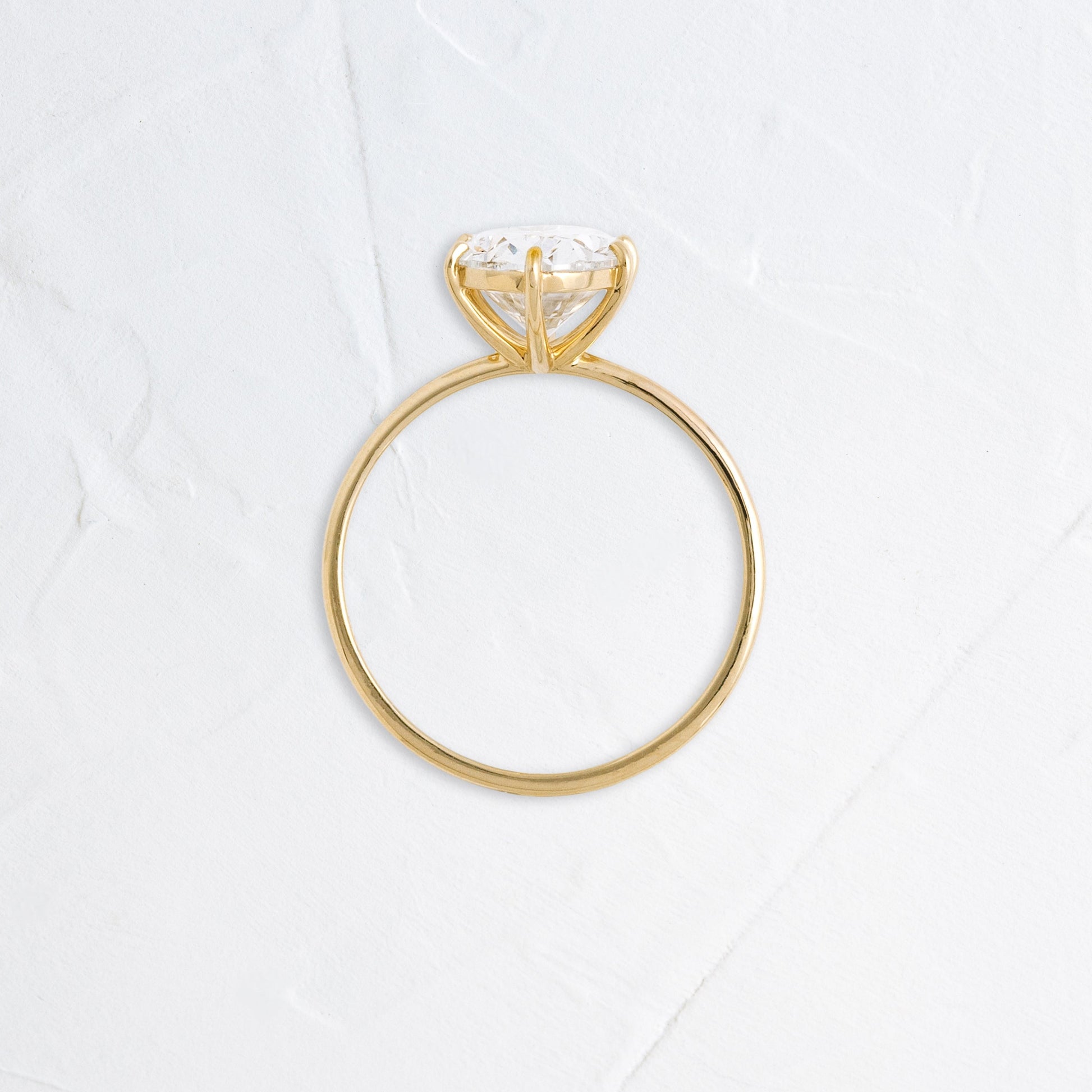 Solitaire Six Prong-Oval Lab Grown Diamond Engagement Ring