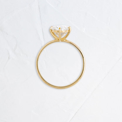 Solitaire Six Prong-Oval Lab Grown Diamond Engagement Ring