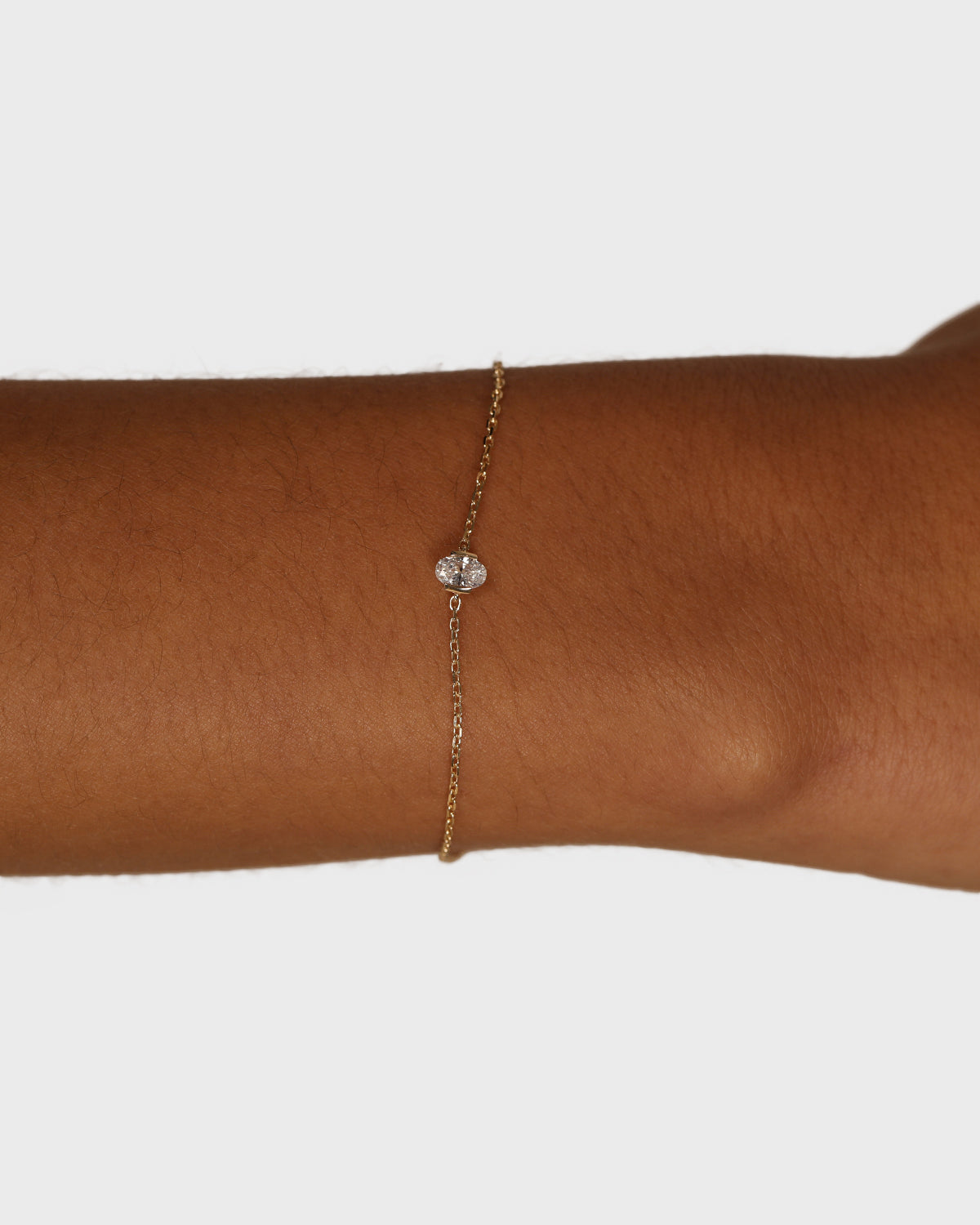 Elegant 0.25 CT Oval Diamond Cut Chain Bracelet (Lab Grown) 4