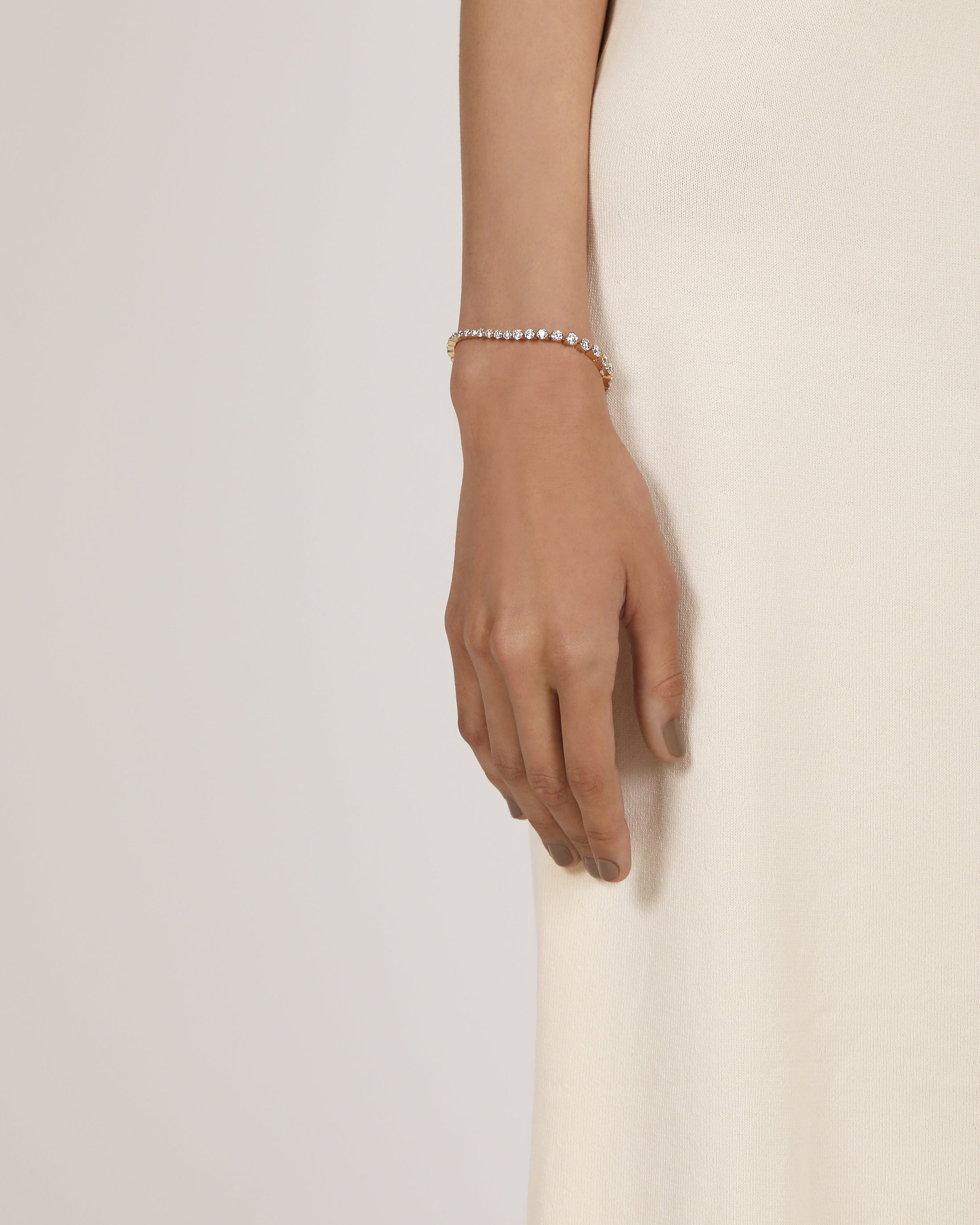 Elegant 5 Carat Round Lab-Grown Diamond Tennis Bracelet