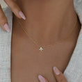 Load image into Gallery viewer, 0.07 TCW Round Lab-Grown Diamond Sagittarius Necklace Charm in Gold
