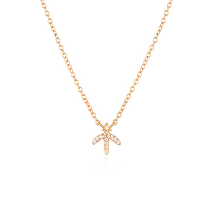 0.07 TCW Round Lab-Grown Diamond Sagittarius Necklace Charm in Gold 6