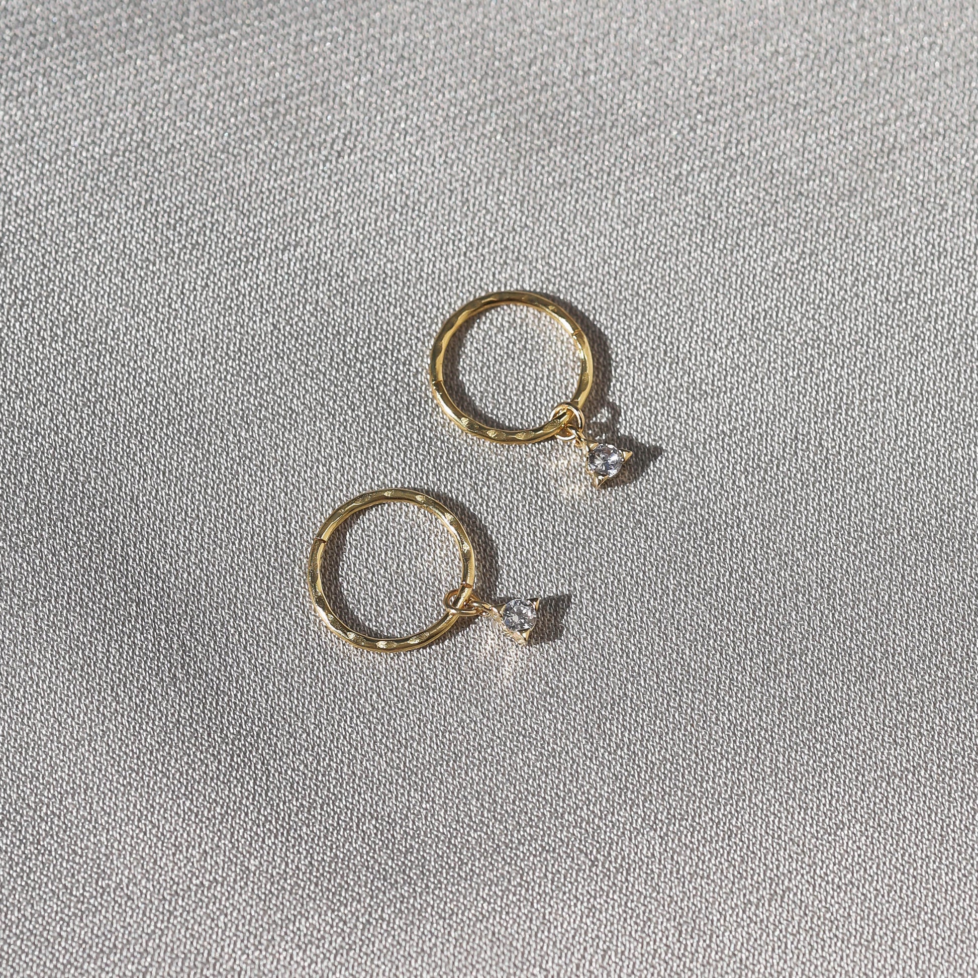 Dainty 0.02 TCW Round Lab-Grown Diamond Hoop Earrings 3