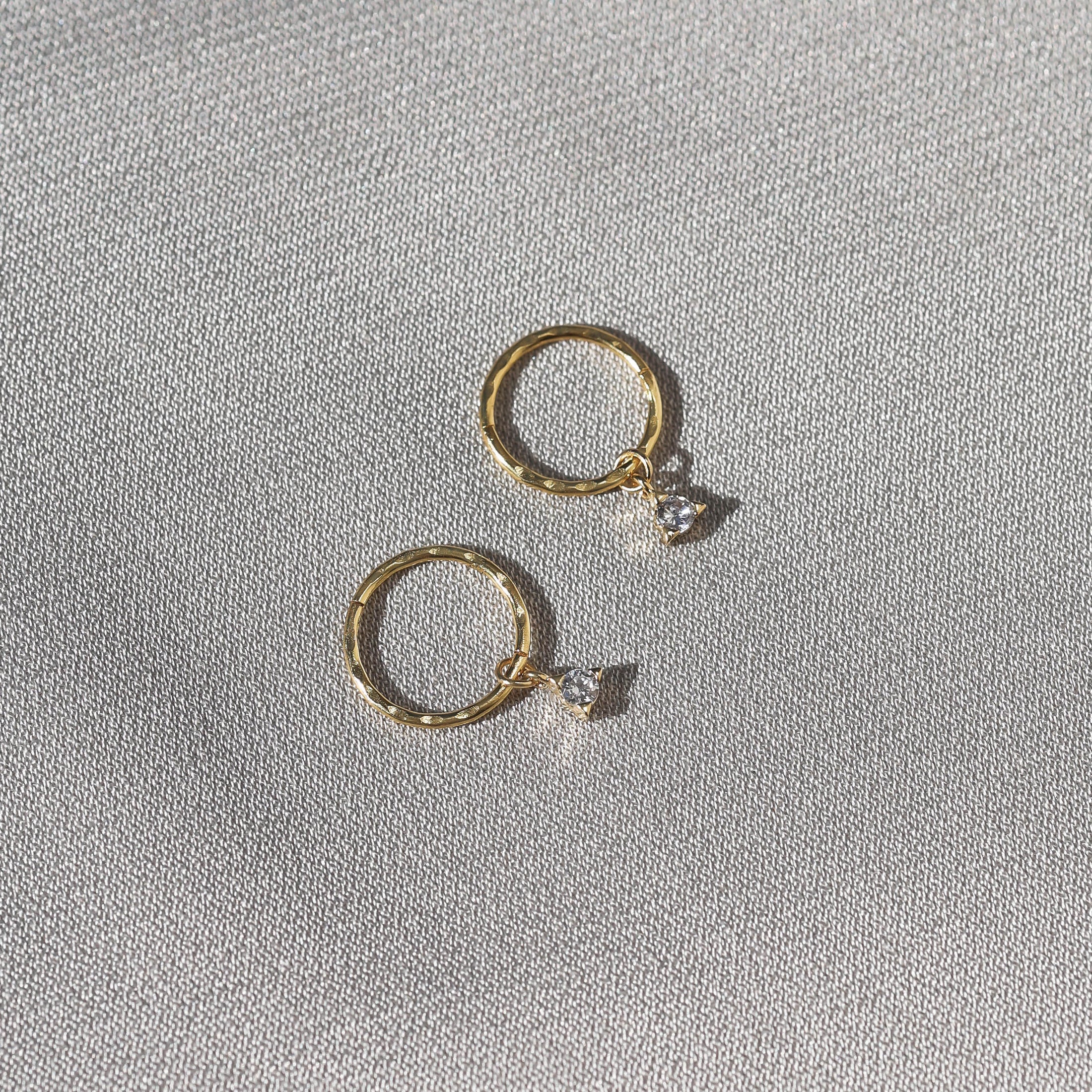 Dainty 0.02 TCW Round Lab-Grown Diamond Hoop Earrings