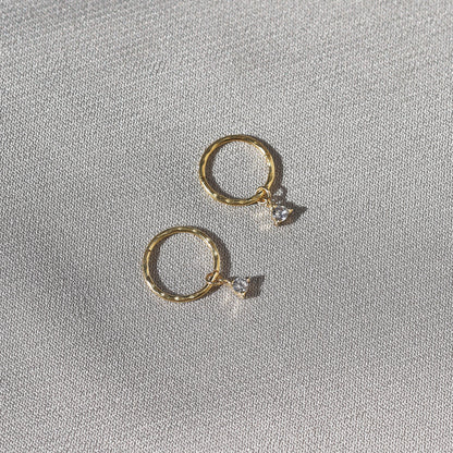 Dainty 0.02 TCW Round Lab-Grown Diamond Hoop Earrings 3