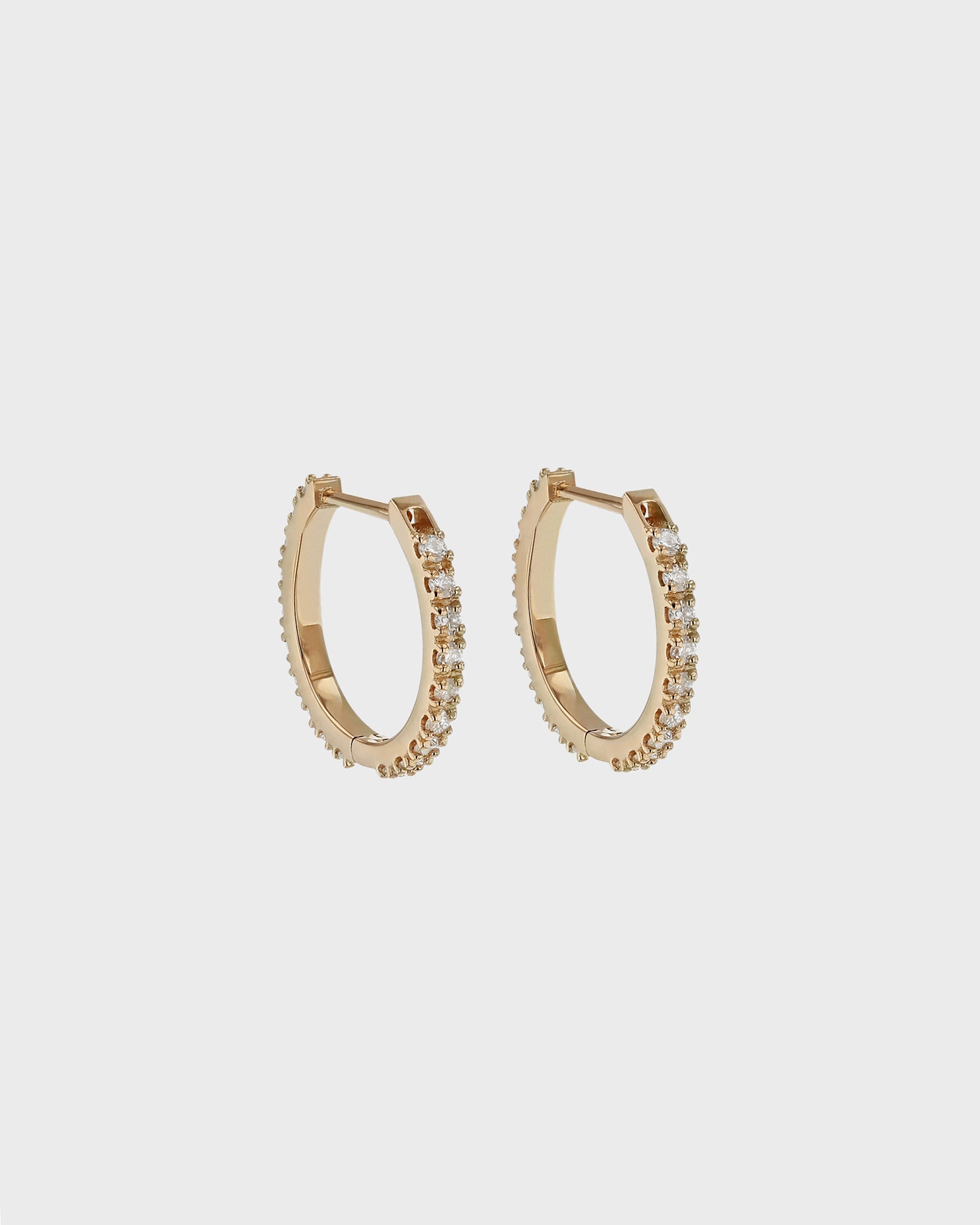 Radiant 0.10 TCW Lab Grown Diamond Round Hoops