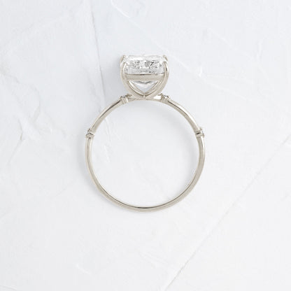 Criss Cross & Dainty Pave-Cushion Lab Grown Diamond Engagement Ring