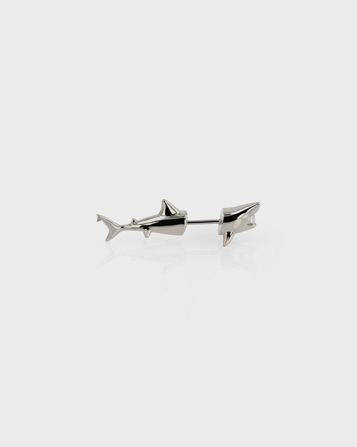 Shark Design 0.02 TCW Round Lab Grown Diamond Stud Earrings 2