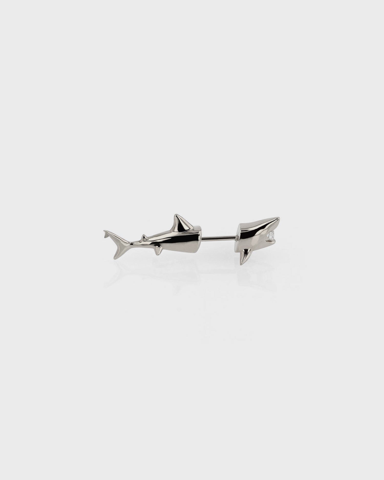 Shark Design 0.02 TCW Round Lab Grown Diamond Stud Earrings 2