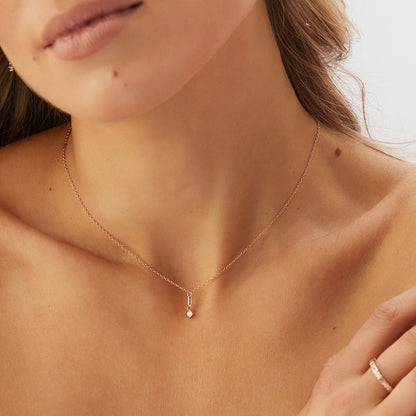 Elegant 0.06 TCW Round Lab-Grown Diamond Pendant Necklace 6