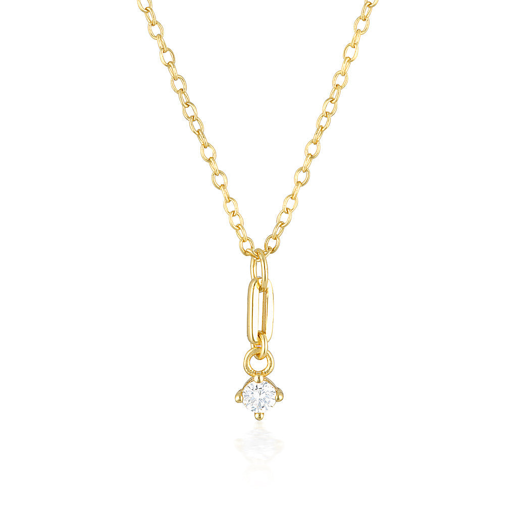 Elegant 0.06 TCW Round Lab-Grown Diamond Pendant Necklace 4
