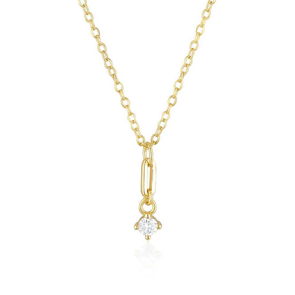 Elegant 0.06 TCW Round Lab-Grown Diamond Pendant Necklace