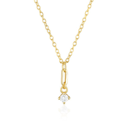 Elegant 0.06 TCW Round Lab-Grown Diamond Pendant Necklace 4