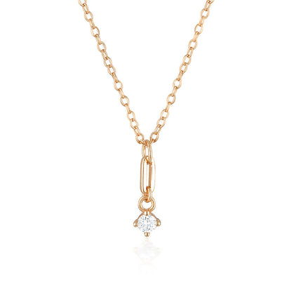 Elegant 0.06 TCW Round Lab-Grown Diamond Pendant Necklace 5