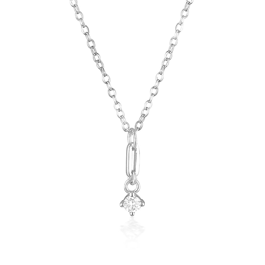 Elegant 0.06 TCW Round Lab-Grown Diamond Pendant Necklace 1