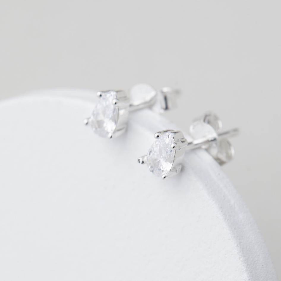 Elegant 0.2 TCW Pear Lab-Grown Diamond Stud Earrings