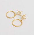 Load image into Gallery viewer, 0.02 TCW Round Lab Grown Diamond Starburst Hoop Earrings
