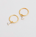 Load image into Gallery viewer, Dainty 0.02 TCW Round Lab-Grown Diamond Hoop Earrings
